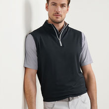 Load image into Gallery viewer, Peter Millar Galway Stretch Loop Terry Quarter-Zip Vest Black XL
