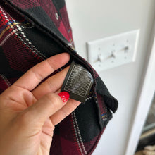 Load image into Gallery viewer, BB Dakota Had To Be Plaid Pattern Long Sleeve Collared Shacket Red/Black S
