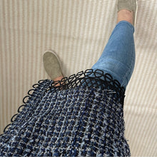 Load image into Gallery viewer, Elie Tahari Twill Midi Cut Out Lace Trim Coat
