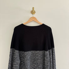 Load image into Gallery viewer, French Connection Lottie Colorblock V-Neck Pullover Sweater Black/Gray M
