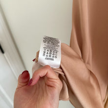 Load image into Gallery viewer, BCBGMAXAZRIA Cynthia Keyhole Front Asymmetrical Dress Tan M
