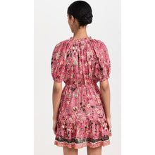 Load image into Gallery viewer, Ulla Johnson Sanna Floral Print Split Neck Mini Dress Pink 6
