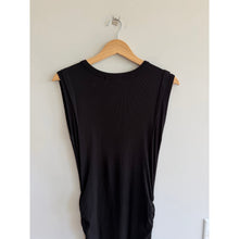 Load image into Gallery viewer, Michael Stars Wren Ribbed Crew Neck Sleeveless Bodycon Midi Dress Black M
