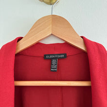 Load image into Gallery viewer, Eileen Fisher Relaxed Open-Front Long Sleeve Jacket Red XXS
