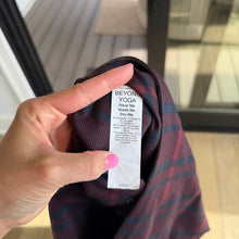 Load image into Gallery viewer, Beyond Yoga Softmark Caught In The Midi Leggings Dark Cherry Preppy Plaid L
