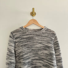 Load image into Gallery viewer, Eileen Fisher Merino Wool-Silk Knit Crew Neck Long Sleeve Pullover Sweater Gray M
