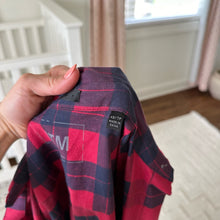 Load image into Gallery viewer, ATM Anthony Thomas Melillo Plaid Flannel Long Sleeve Shirt Dress Red Black XS
