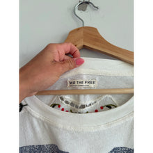 Load image into Gallery viewer, We The Free Lilith Floral Embroidered Sleeve Casual Oversized T-Shirt White S

