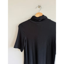 Load image into Gallery viewer, Theory Andersi Relaxed Cowl Neck Short Sleeve Blouse Black L NWT
