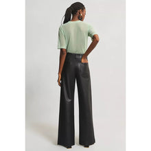 Load image into Gallery viewer, Anthropologie Maeve The Colette Faux Leather High Rise Wide Leg Pants Black 25P
