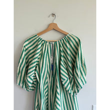 Load image into Gallery viewer, Free People Bop Around Striped Scoop Neck 3/4 Sleeve Casual Romper Green S NWT

