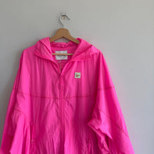 Load image into Gallery viewer, American Vintage Ikino Zip Fly Mid Length Hooded Rain Coat Acid Pink 4-6 NWT
