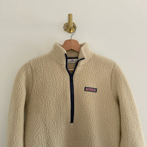 Vineyard Vines Heritage Sherpa 1/2-Zip in Camel XXS