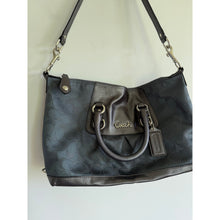 Load image into Gallery viewer, Coach Ashley Signature Sateen Dual Handle Leather Trim Shoulder Bag
