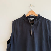 Load image into Gallery viewer, Peter Millar Galway Stretch Loop Terry Quarter-Zip Vest Black XL
