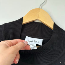 Load image into Gallery viewer, Joseph Ribkoff Beaded Crew Neck Long Sleeve Pullover Casual Top Black XL NWT
