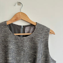 Load image into Gallery viewer, Lela Rose Seamed Full Skirt Sequin Fit &amp; Flare Dress Gray 12 NWT
