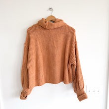 Load image into Gallery viewer, Free People Camel Be Yours Chunky Knit Slouchy Pullover Sweater Brown S
