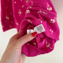 Load image into Gallery viewer, Lane Bryant Floral V-Neck Short Sleeve Blouse Pink 18 NEW
