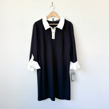 Load image into Gallery viewer, Karl Lagerfeld Paris Collared Shift Dress with Contrast Tulip Sleeve 16
