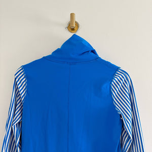 Lululemon Daily Yoga Striped Sleeve Activewear Basic Jacket Blue 4