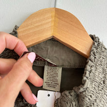 Load image into Gallery viewer, XCVI Smocked Waist Long Sleeve Full Zip Dress Olive Green M NWT
