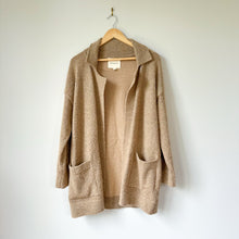 Load image into Gallery viewer, Thread &amp; Supply Open-Front Long Sleeve Pocket Cardigan Sweater Beige S
