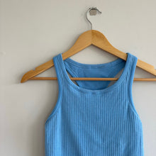 Load image into Gallery viewer, Lululemon Ebb to Street Cropped Racerback Tank Top Pool Party Blue 6
