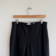 Load image into Gallery viewer, Vince Wool Blend Pintuck Pull-On High Rise Straight Leg Pants Black 10
