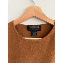 Load image into Gallery viewer, Country Shop 100% Cashmere Crew Neck Short Sleeve Blouse Brown S
