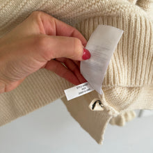 Load image into Gallery viewer, Madewell Ruffle-Neck Long Sleeve Casual Pullover Sweater Cream L
