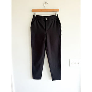 Lululemon City Trek II 28" Mid Rise Flat Front Trouser Pants Black 4 NWT