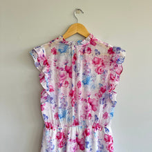 Load image into Gallery viewer, BB Dakota Steve Madden Floral Vibes Ruffle Trim Sleeve Dress Pink M

