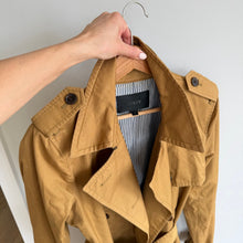 Load image into Gallery viewer, J. Crew City Double-Breasted Mid-Length Trench Coat Camel 8
