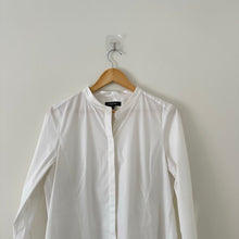 Load image into Gallery viewer, Lafayette 148 New York Long Sleeve High Low Hem Button Up Shirt White 10
