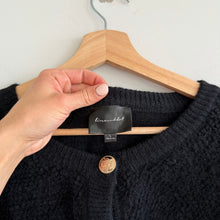 Load image into Gallery viewer, Line And Dot Khloe Boucle Button Front Casual Knit Cardigan Black L
