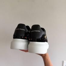 Load image into Gallery viewer, Alexander McQueen Crystal Sun Embellished Low Top Sneakers Black NEW

