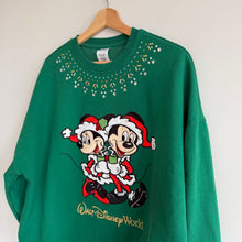 Load image into Gallery viewer, Disney Mickey Mouse Walt Disney World Embroidered Sweatshirt Green L
