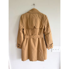 Load image into Gallery viewer, Express Double-Breasted Belted Outdoor Casual Trench Coat Brown M NWT

