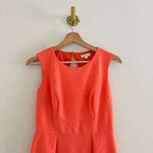 Load image into Gallery viewer, Shoshanna Allie Fit and Flare Cut-Out Back Sheath Dress Orange 4
