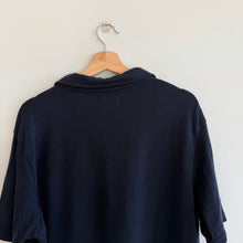 Load image into Gallery viewer, We Norwegians Lindesnes Embroidered Short Sleeve Polo Sweater Shirt Black XXL
