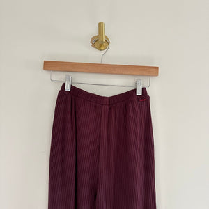 n:Philanthropy Ribbed Knit High Rise Pull On Wide Leg Pants Red XS NWT
