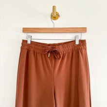 Load image into Gallery viewer, Joie Drawstring Waist High Rise Straight Leg Ankle Pants Rust Brown S
