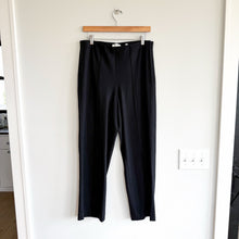 Load image into Gallery viewer, Vince Wool Blend Pintuck Pull-On High Rise Straight Leg Pants Black 10
