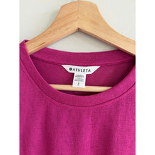 Load image into Gallery viewer, Athleta Breezy Power of She Crew Neck Activewear Tank Top Fuchsia Leaders S NWT
