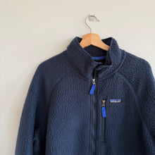 Load image into Gallery viewer, Patagonia Retro Pile Fleece Zip Up High Neck Basic Jacket Navy Blue XXL
