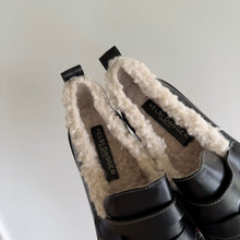 Load image into Gallery viewer, Kelsi Dagger Brooklyn Lens Leather Slip On Shearling Loafers Black 9 NEW
