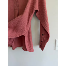 Load image into Gallery viewer, Lou &amp; Grey Gauze Cotton Long Sleeve Pullover Hoodie Pink XS
