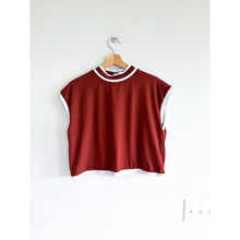 Load image into Gallery viewer, Calia Rib Mock Neck Pullover Knit Casual Cropped Tank Top Brown L
