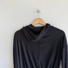 Load image into Gallery viewer, FP Movement Honey Dove Ribbed Hooded Long Sleeve Pullover Black S
